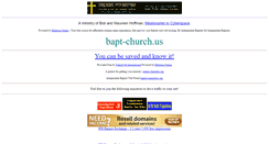 Desktop Screenshot of bapt-church.us